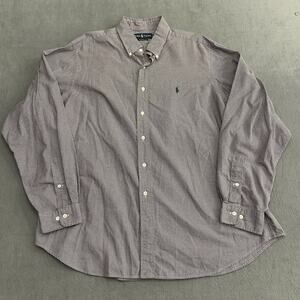 RALPH LAUREN POLO CLASSIC FIT DESIGNER BUTTON UP LONG SLEEVE Mens 17 1/2 | XL